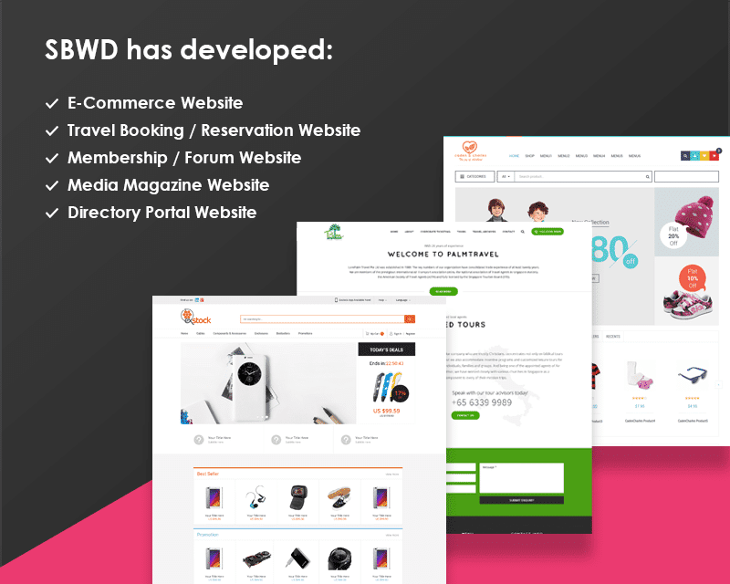 Professional eCommerce website design showcasing a modern Singapore web agency.