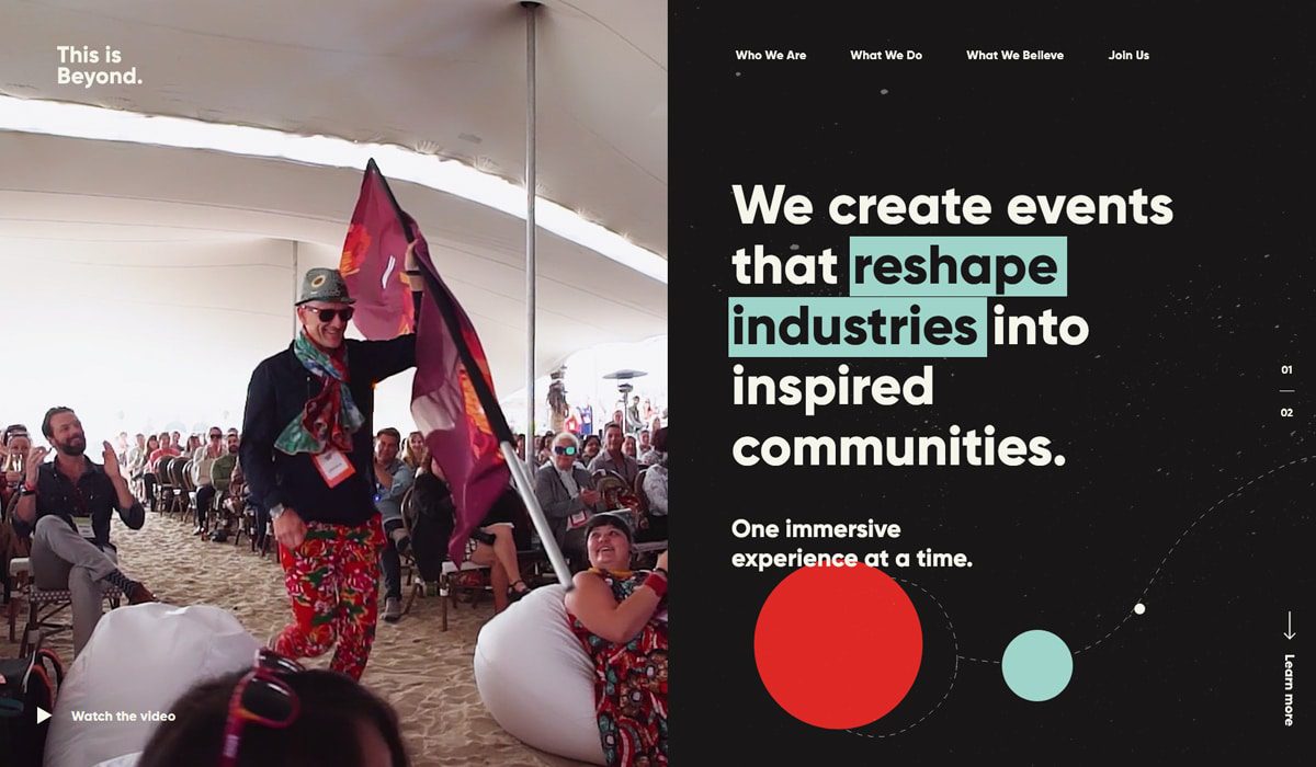 Corporate website design example