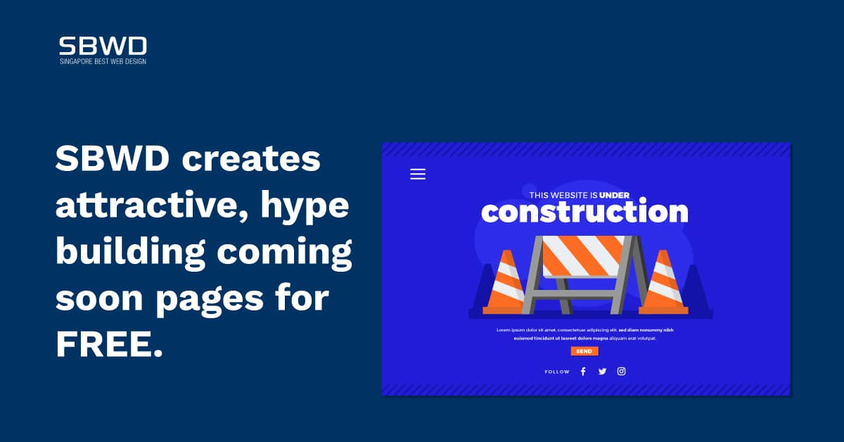 Website coming soon page example