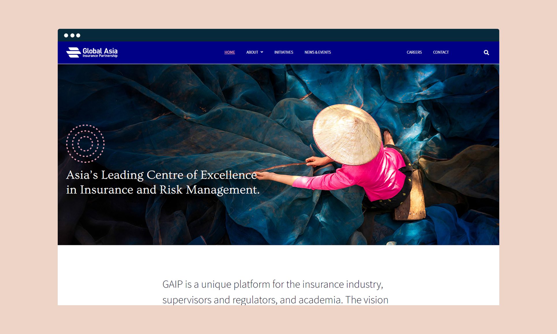 GAIP homepage design