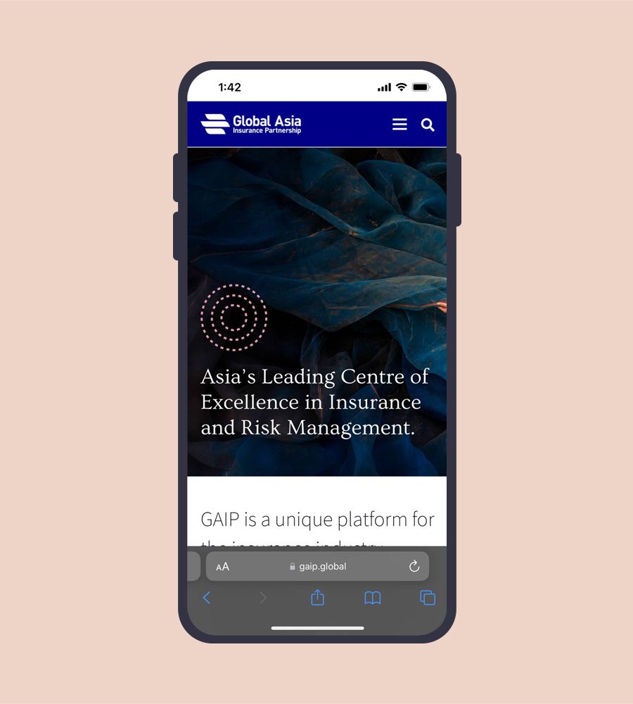GAIP website mobile screenshot