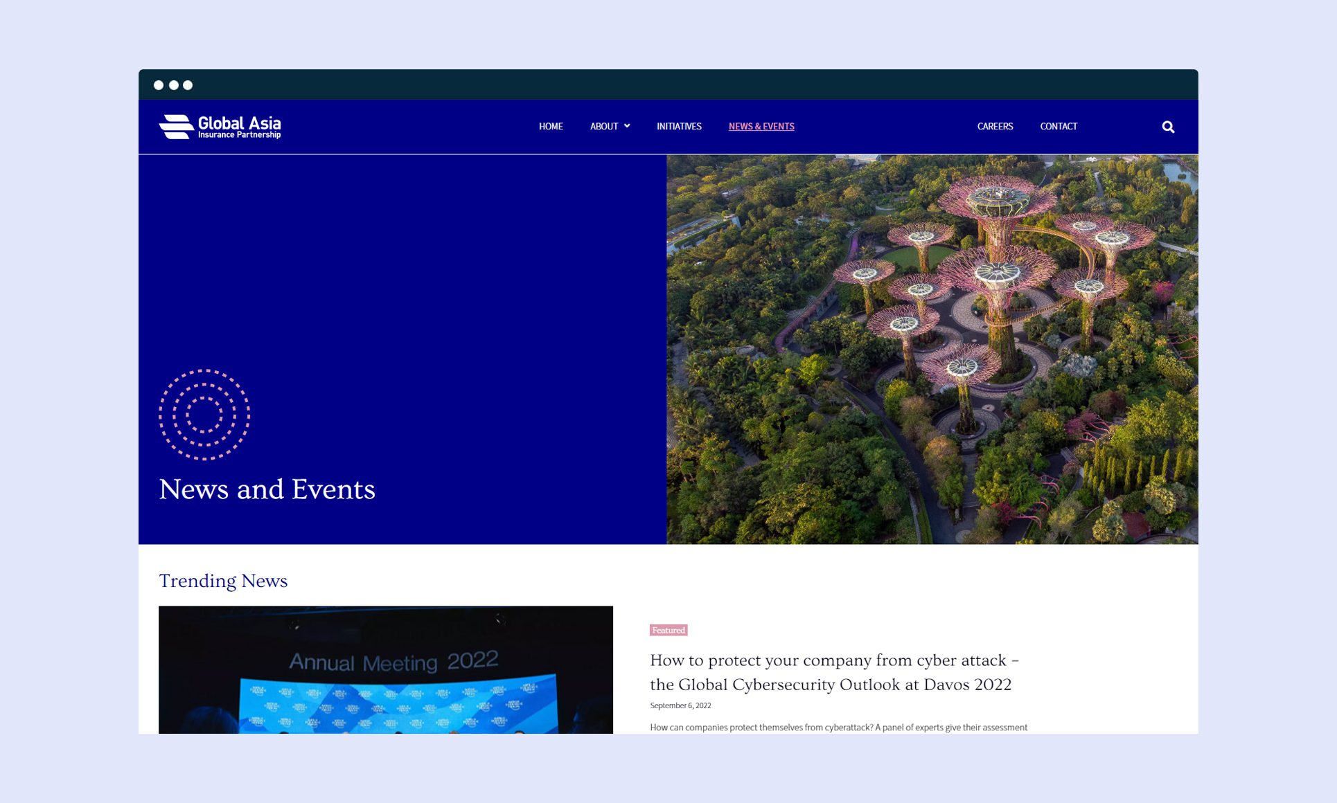 GAIP news page design