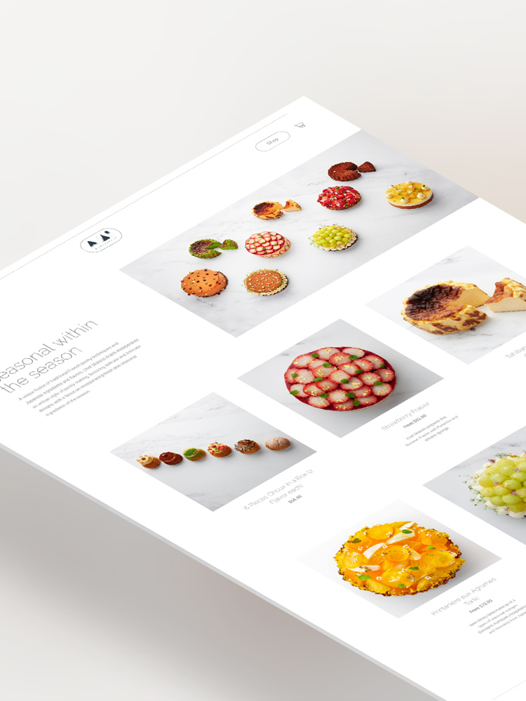 AMI bakery website design advertisement