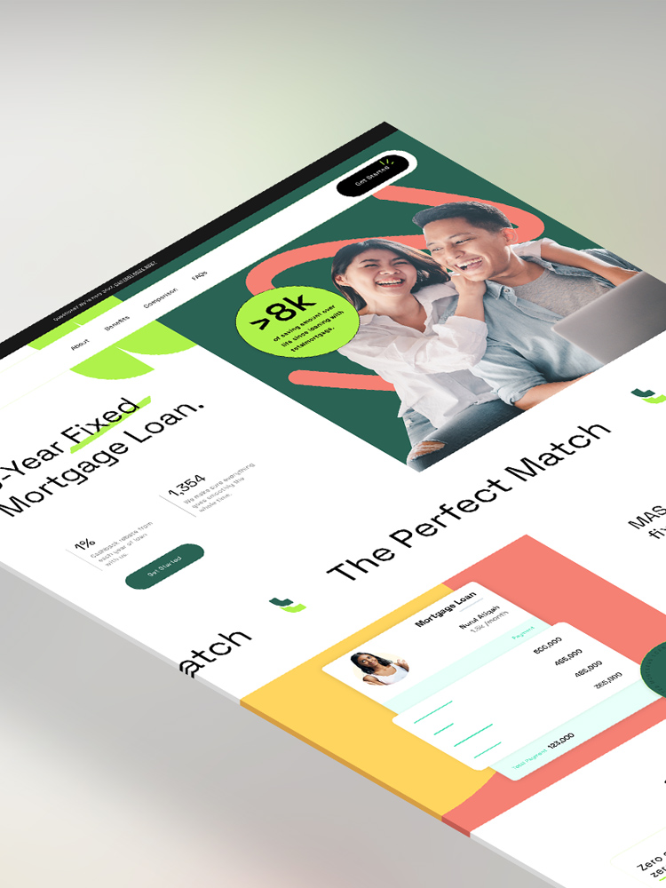 Total Mortgage website design advertisement