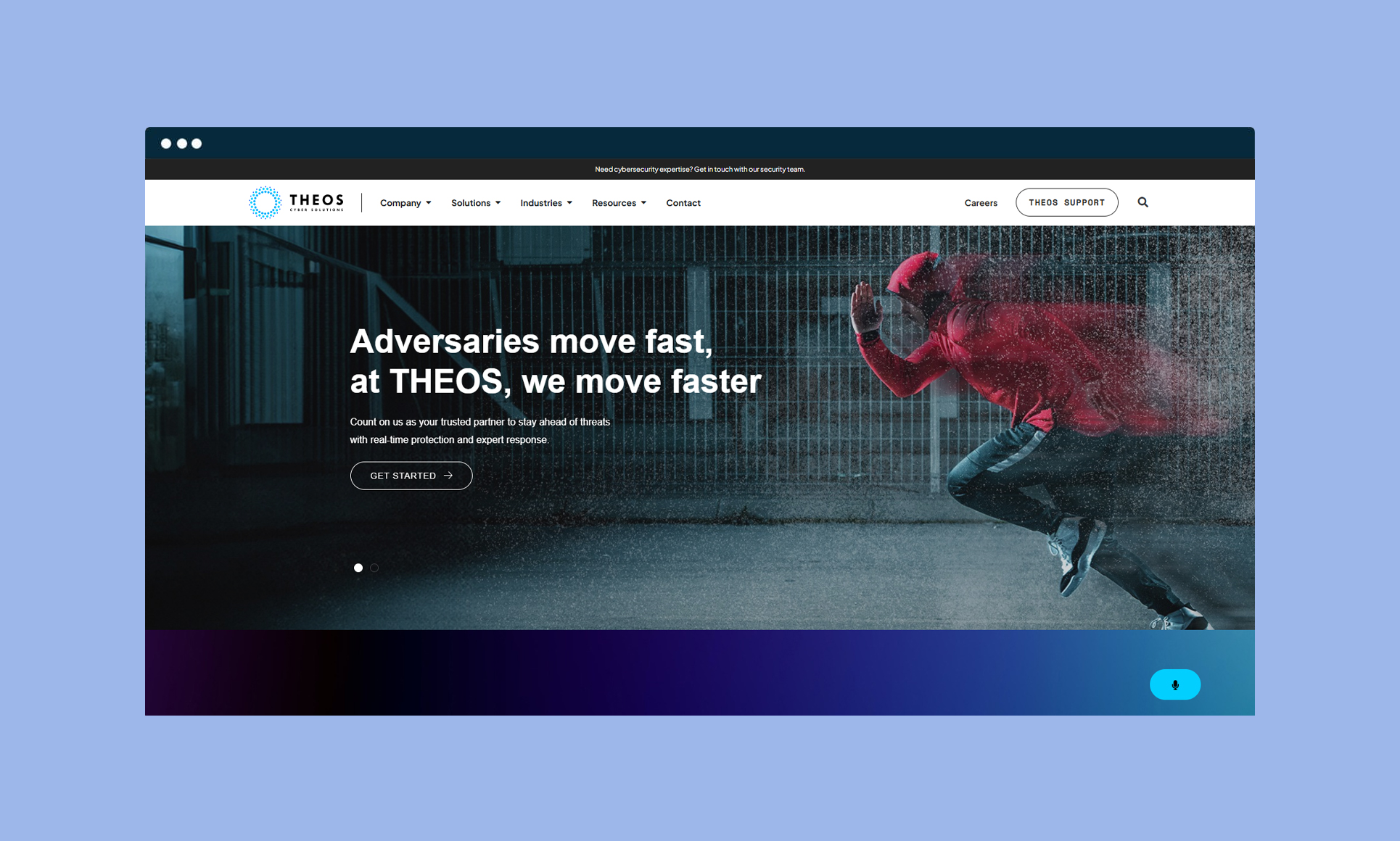 Dynamic web design service image for a Singapore-based company website.