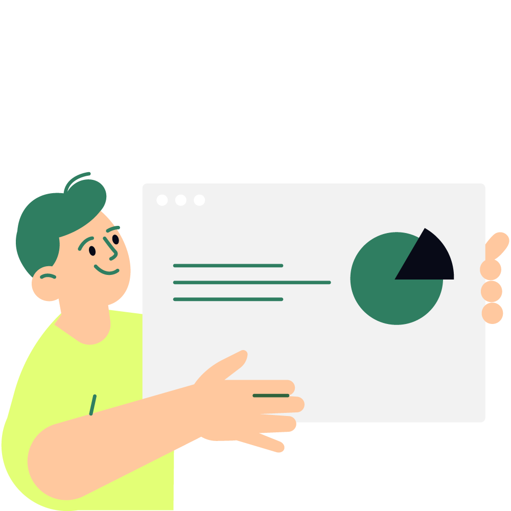 Person holding a chart showcasing web design progress in Singapore.