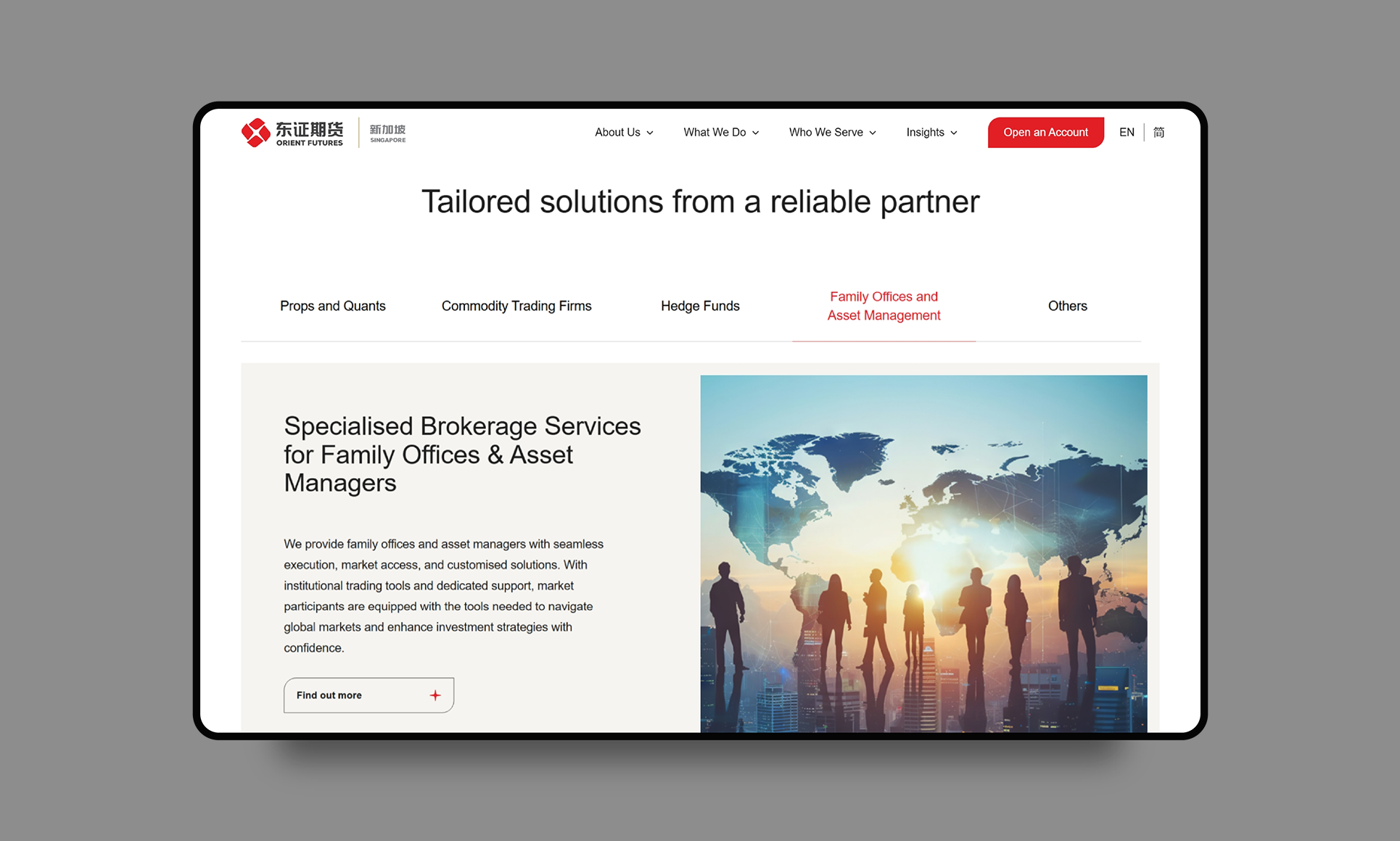 Stylish web design interface showcasing creative elements for Singapore businesses.