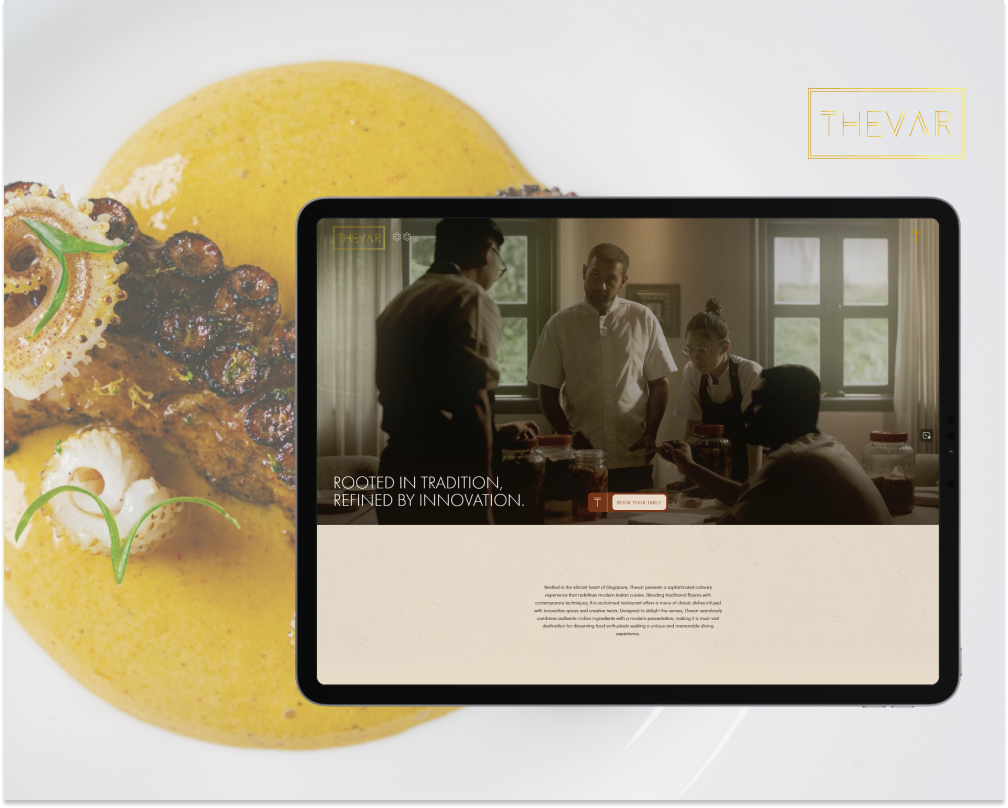 Creative web design services showcased in a sleek Singaporean digital agency image.
